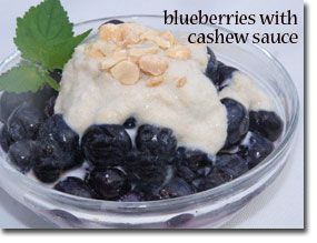 Blueberries with Cashew Sauce