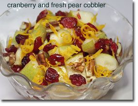 Cranberry and Fresh Pear Cobbler