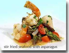 Healthy Sautéed Seafood with Asparagus